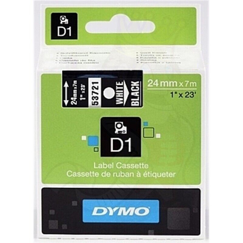 

Dymo 53721 D1 Tape, 24mm x 7m,White on Black