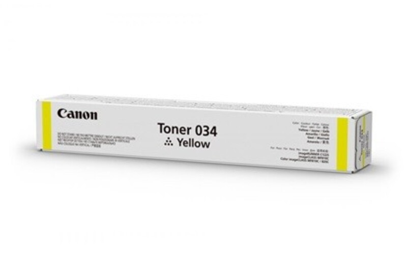 Canon 034 Yellow Toner Cartridge, imageRUNNER C1225