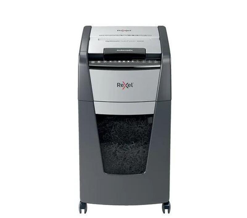 Rexel Optimum AutoFeed+ 300X Automatic Cross Cut Paper Shredder