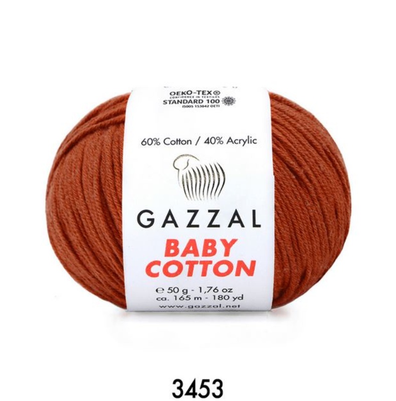 Gazzal Baby Cotton Yarn 50g,3453