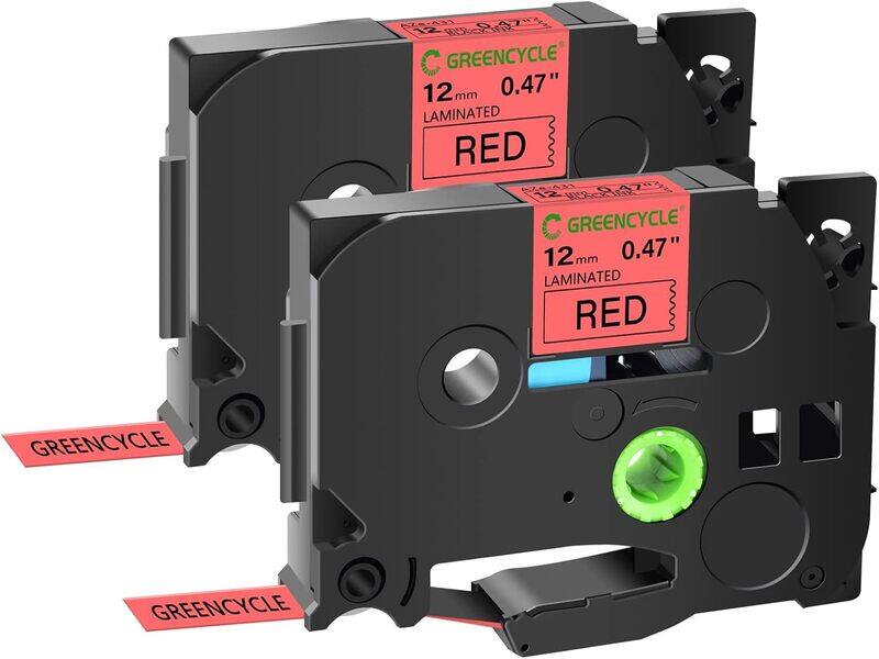 

Compatible Black on Red Label Tape, 12mm, for Brother & Aimo