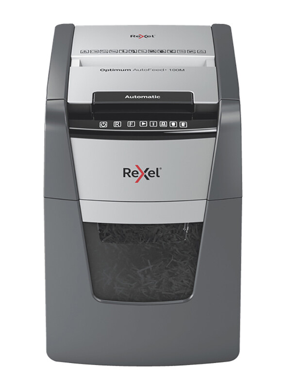 Rexel Optimum Autofeed+ 100M Automatic Micro Cut Paper Shredder Machine, Black