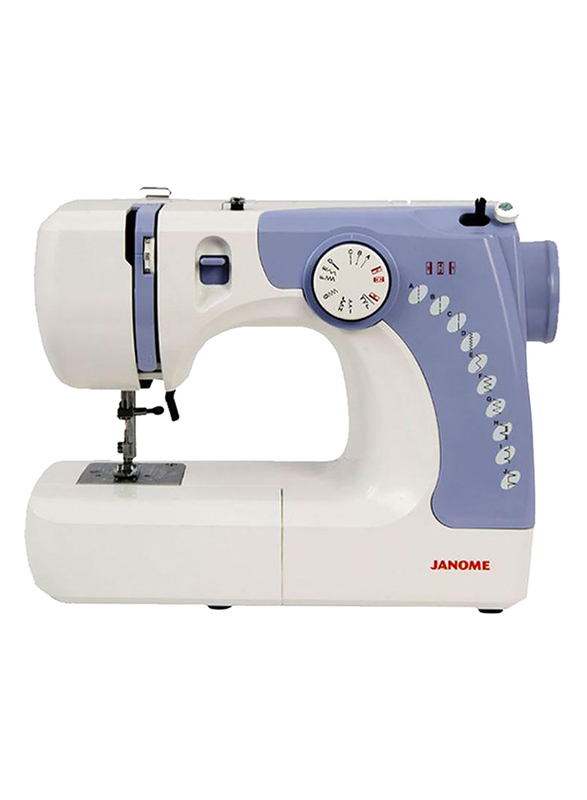 Janome 639x Sewing Machine, 11 Stitches, White/Blue