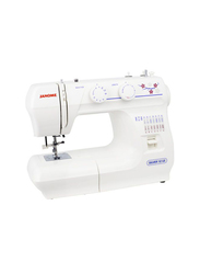 Janome Silver 12 LE Sewing Machine with Hard Cover, White