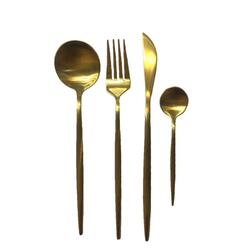 Ximi Gold stainless steel cutlery set 4 pcs/ per set