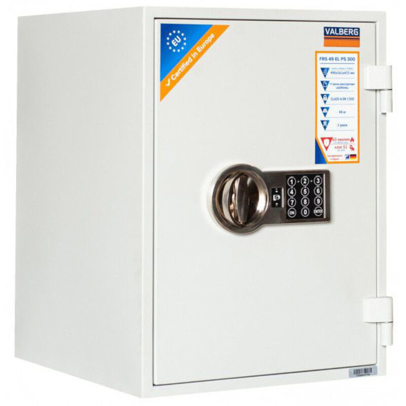 Valberg Fire Resistant Digital & Key Lock Safe, FRS-49 EL, Off White