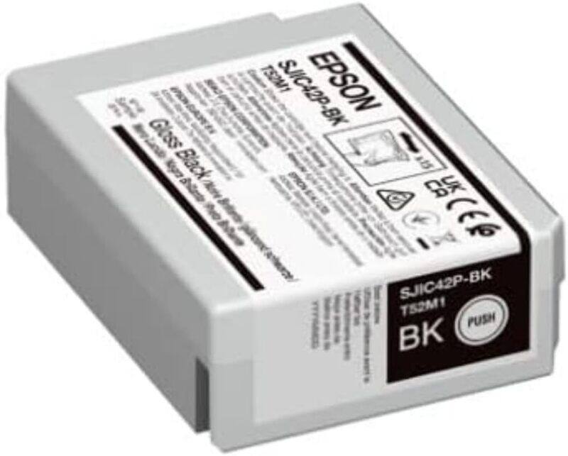 

Epson SJIC42P Glossy Black C13T52M540 Ink Cartridge, For ColorWorks C4000e