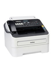 Brother FAX-2840 Laser Fax Machine, White/Grey