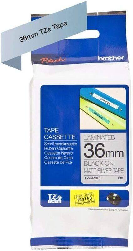 

Brother Tze M961 Black on Matte Silver 36mm Laminated Tape