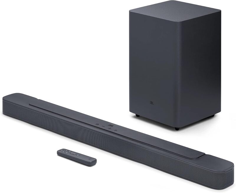 

JBL Bar 2.1 Deep Bass MK2 Channel Soundbar with Wireless Subwoofer, 300W Total Power, Immersive Surround Sound, Built-In Dolby, Bluetooth Stream, HDMI