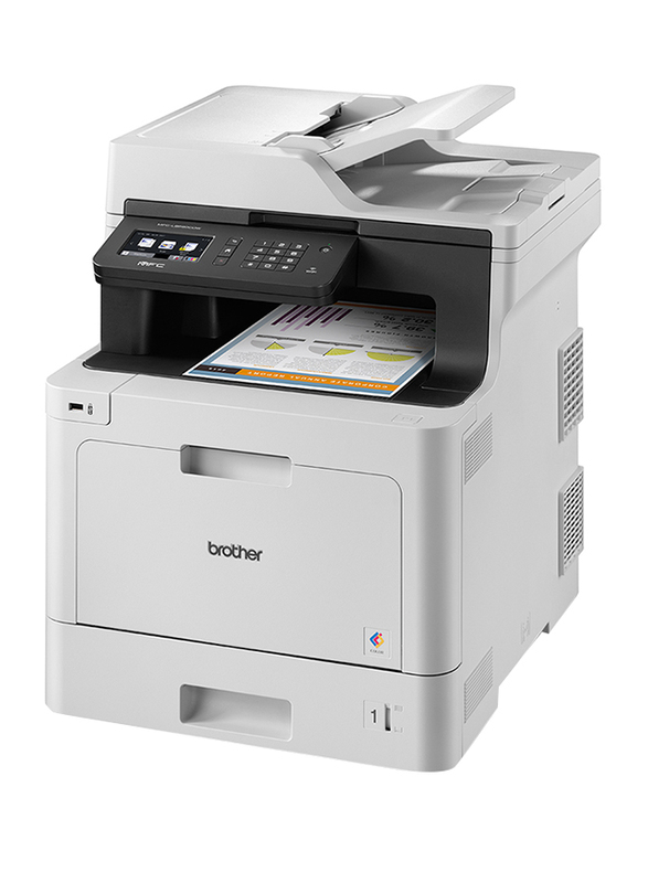 طابعة بروذر MFC-L8690CDW ملونة ليزر متعددة الوظائف, أبيض