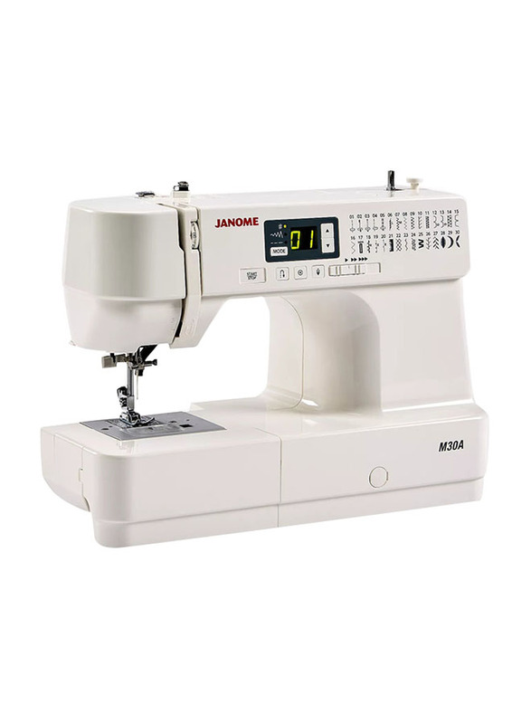 Janome Computerized Sewing Machine, M30A, White