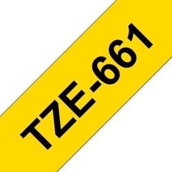 Brother TZE-661 36mm Black on Yellow Laminated Tape