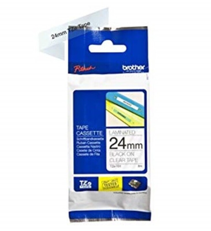 Brother TZE-151 24mm Black on Clear Laminated Tape