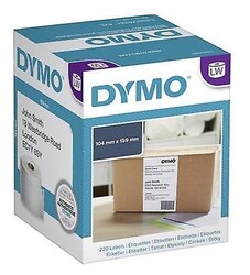 DYMO SD0904980 Large Shipping Labels, White Paper, 104 x 159 mm, 220 Labels/Roll