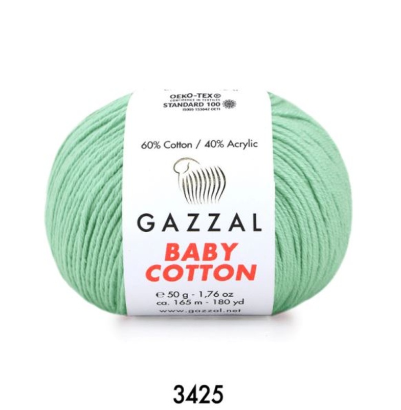 Gazzal Baby Cotton Yarn 50g,3425