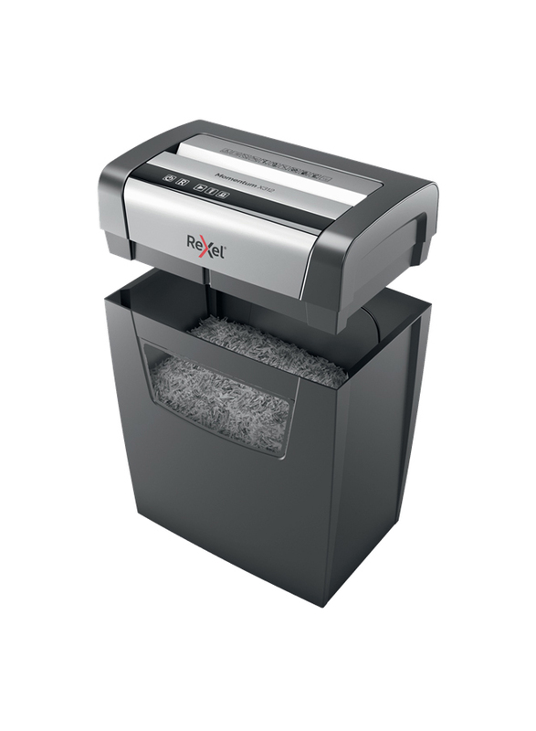 Rexel Momentum X312 Cross Cut Paper Shredder Machine, 12 Sheet Capacity, Black