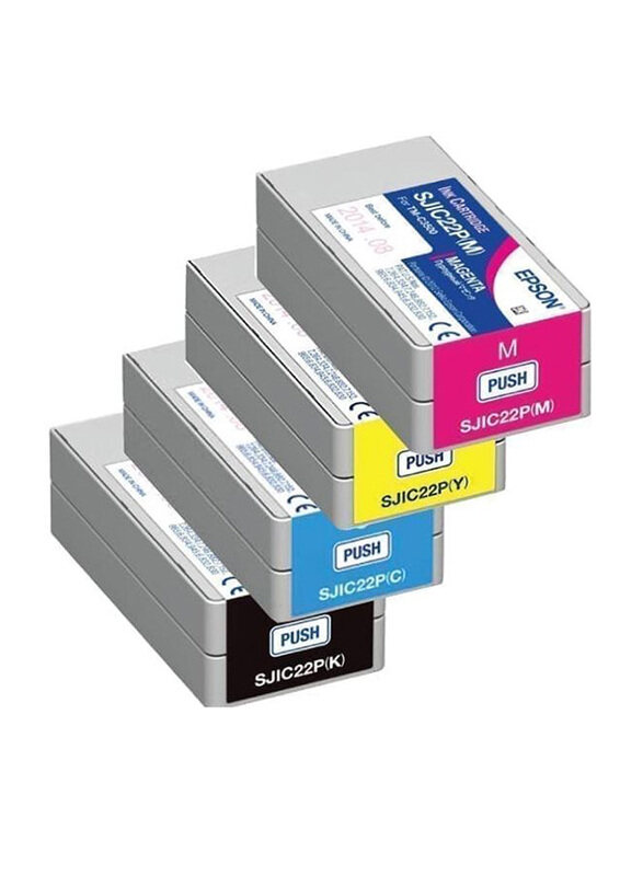 

Epson TM-C3500 Black, Cyan, Magenta, Yellow Ink Cartridges, 4 Pieces