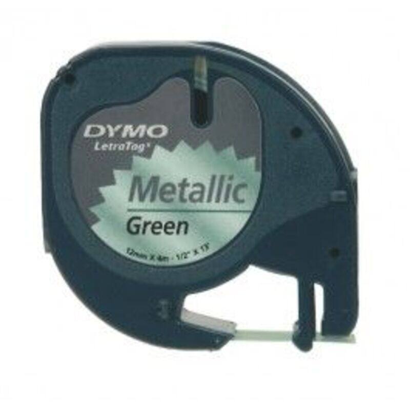 

Dymo LetraTag Plastic Tape, 12mm X 4m ,Metallic Green - 91209