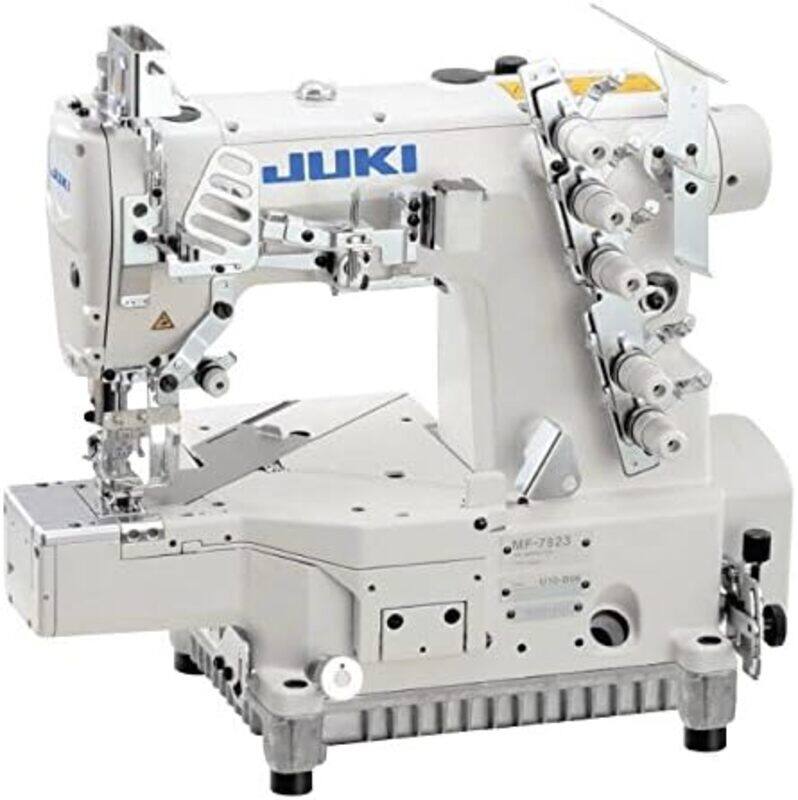 

Juki MF-7923-U11-B56 3 Needle Cylinder Bed Flat Lock Universal Type Machine with Belt Type Servo Motor 550W Complete Set with Table Stand