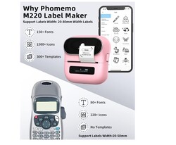 Phomemo M220 Label Maker, Pink