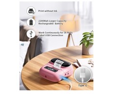 Phomemo M220 Label Maker, Pink