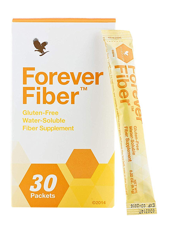 Forever Fiber Gluten Free Water Soluble Fiber Supplement, 6.1gm, 30 Sticks, Regular