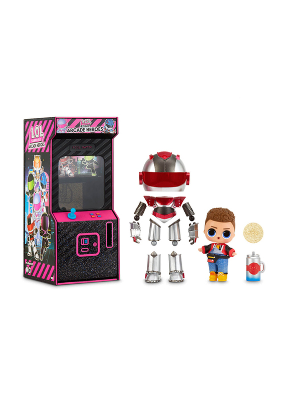 L.O.L. Surprise! Boys Arcade Heroes Action Figure Doll Set, 15 Pieces, Ages 3+