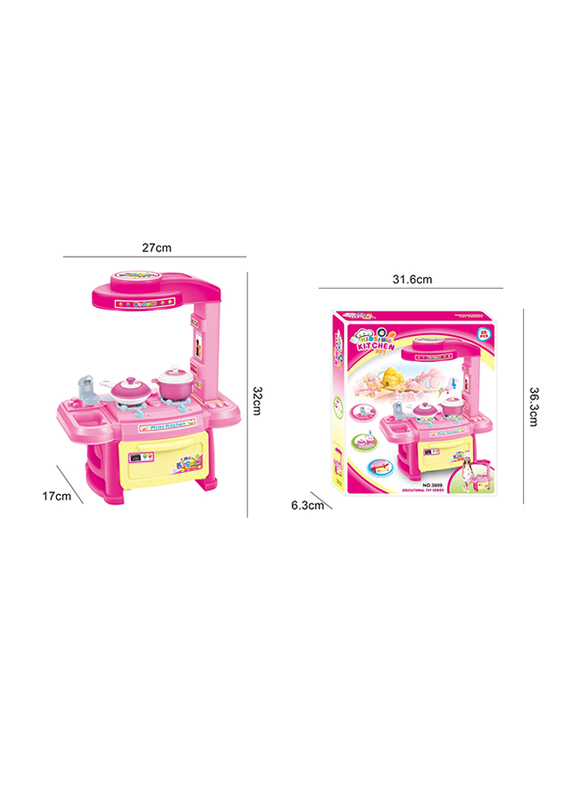 Kidsmini Kitchen Set, 20 Pieces, Pink