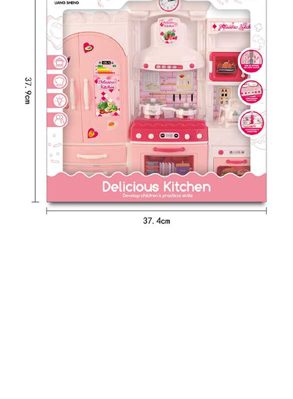 Delicious Kitchen Set with Light and Music, Pink, Ages 3+