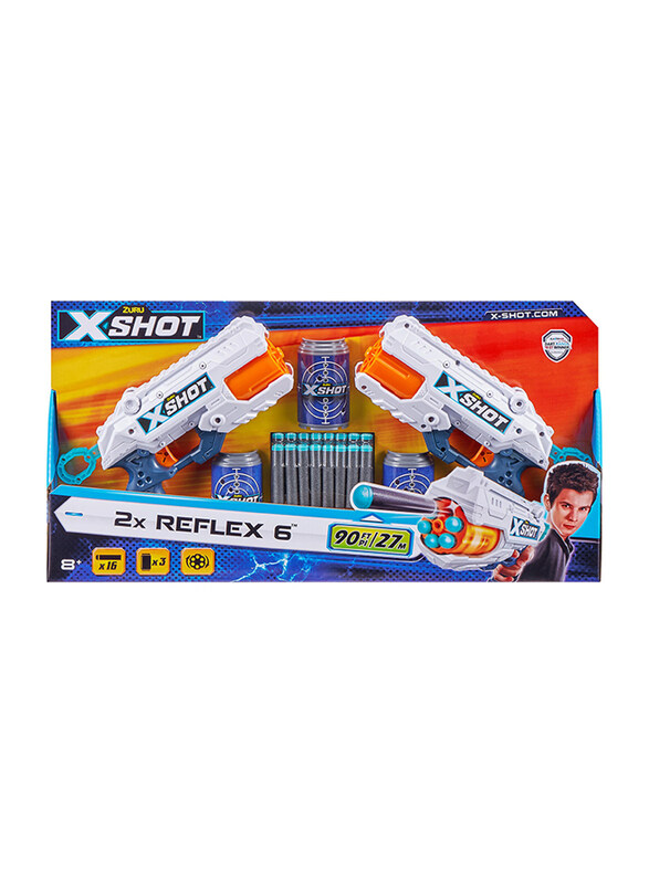 

X-Shot Excel Reflex 6 Double Pack Blaster Set, 21 Pieces, Ages 8+