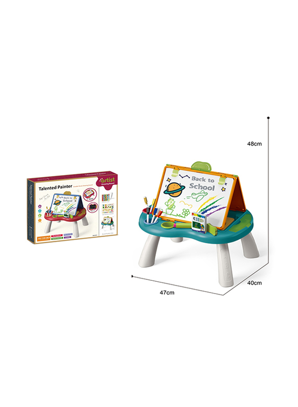 Double Sided Drawing Board, Teal/White, Ages 3+