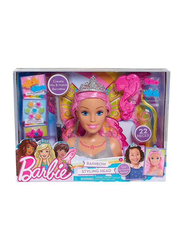 Barbie Dreamtopia Styling Head Set, 22 Pieces, Ages 3+