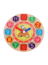 Wooden Teaching Time Clock Puzzle Toy