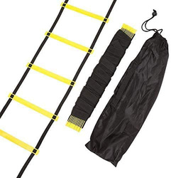 Agility Ladder Speed Training Equipment Soccer Fitness, 8 Rung x 4-Meters, Yellow