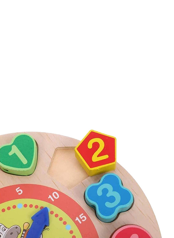 Wooden Teaching Time Clock Puzzle Toy