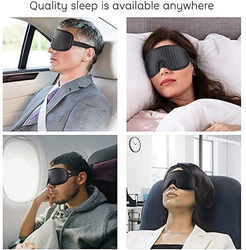 Idealline Sleep Eye Mask with Nose Baffle, Black