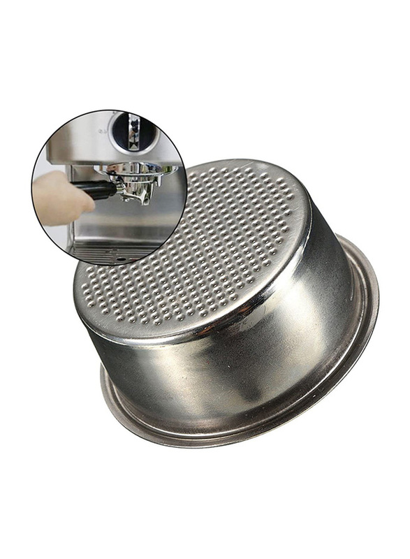 Skeido 51mm Stainless Steel Non Pressurized Filter Basket Reusable Coffee Filter for Coffee Machine, Silver