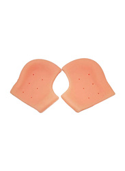 1 Pair Honeycomb Silicone Breathable Rapid Heel Pain Relief Reusable Gel Heel Protectors, Orange