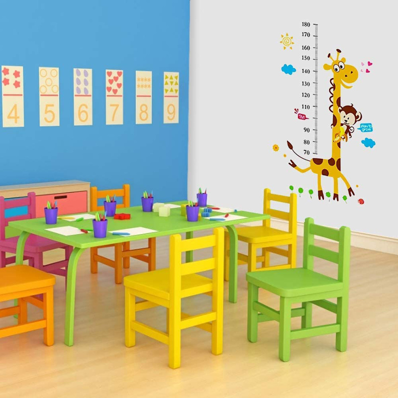 Cartoon Giraffe Kids Growth Chart Height Measure, Am805, Multicolour