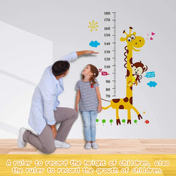 Cartoon Giraffe Kids Growth Chart Height Measure, Am805, Multicolour