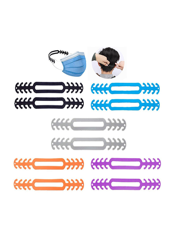 Mask Ear Cord Extension Mask Strap Buckle, Assorted Colour, 10-Pieces