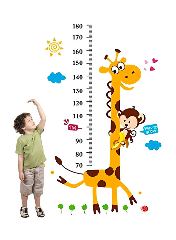 Cartoon Giraffe Kids Growth Chart Height Measure, Am805, Multicolour