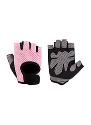 Fozeas Anti-Skid Gym Gloves for Women, Small, Pink/Black