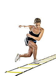 Agility Ladder Speed Training Equipment Soccer Fitness, 8 Rung x 4-Meters, Yellow