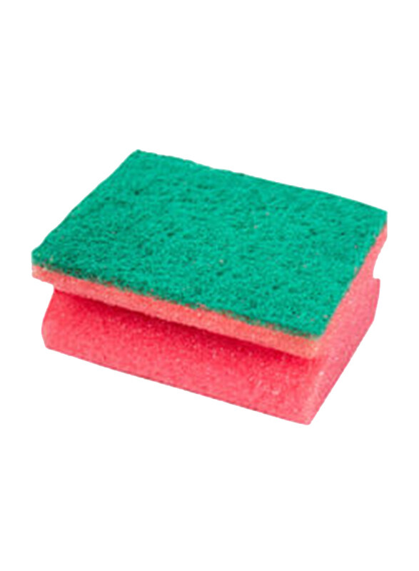 

Chemex Dish Wash Sponge with Scourer, Pink, 12 Pieces x 13.5cm