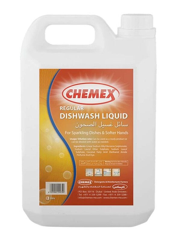 

Chemex Regular Dishwashing Liquid, 5 Liter