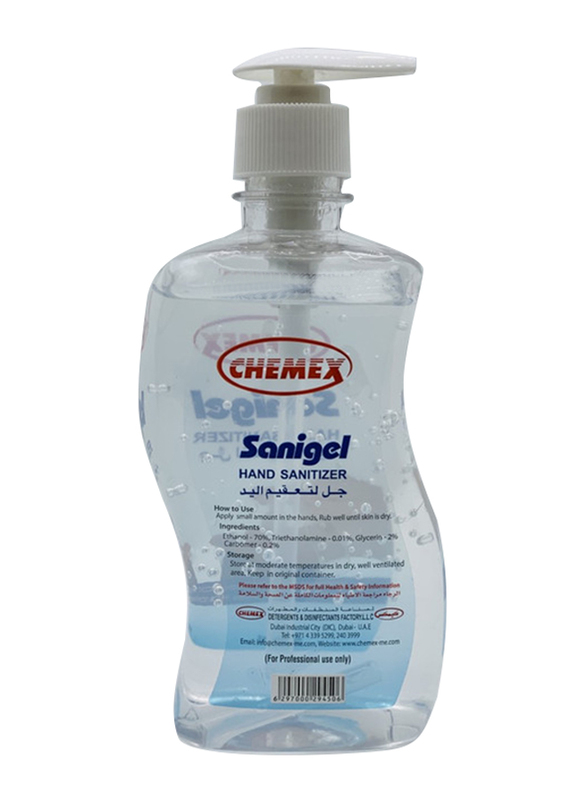 Chemex Sanigel Hand Sanitizer Gel, 500ml