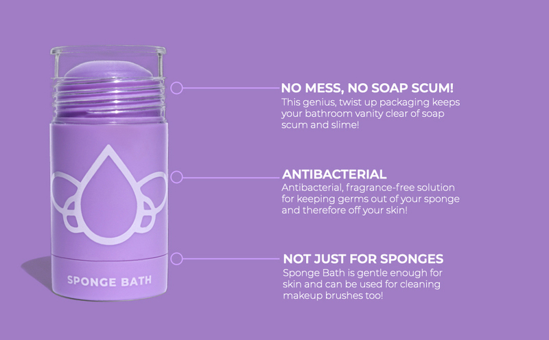 Super Sponge Original Cleaning Soap Makeup Sponge, Purple