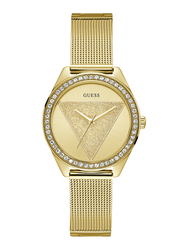 Guess Analog Quartz Watch for Women with Stainless Steel Band, Water Resistant, W1142L2, Gold